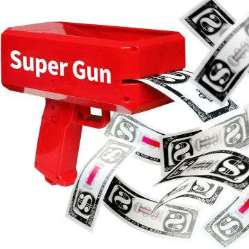Jucarie pistol de aruncat bani sau pliante Supreme Money Gun