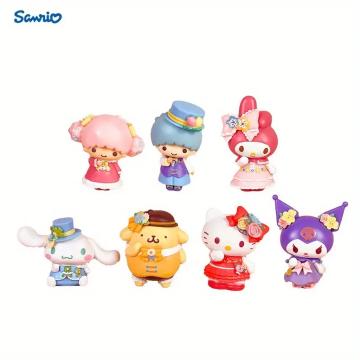 Jucarie set 7 figurine Sanrio Lovers Club, Kitty, My Melody