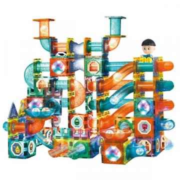 Jucarie set de constructie magnetic, iluminat