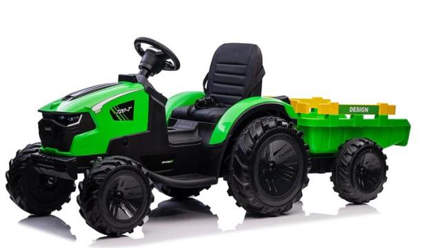 Jucarie tractoras electric cu remorca basculabila Kinderauto