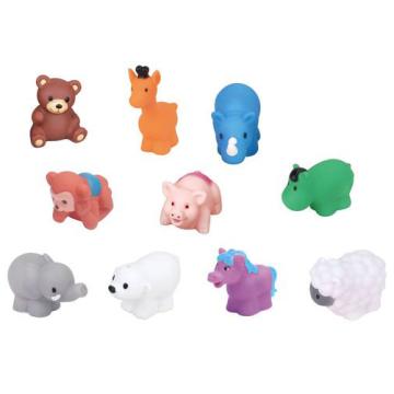 Jucarii de baie, set 12 animalute colorate, din silicon