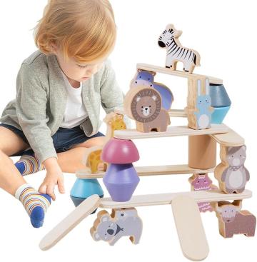 Jucarii de stivuit si echilibru, Montessori din lemn