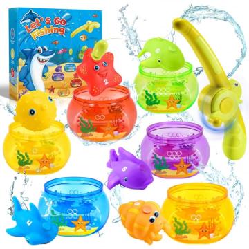 Jucarii magnetice de pescuit pentru baie set 13 piese
