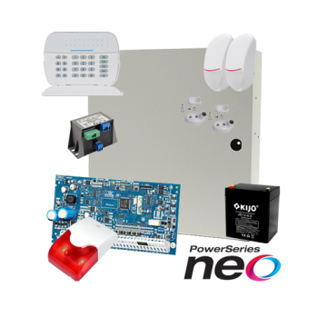 Kit alarma la efractie DSC Neo cu sirena interioara KIT2016I