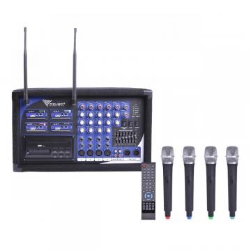 Kit microfoane wireless UHF, Azusa PA-180, 4 microfoane