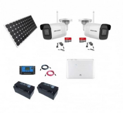 Kit supraveghere format din panou solar fotovoltaic 150W, ro