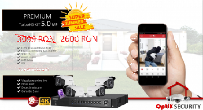 Kit supraveghere video premium 4k - 5MP Hikvision