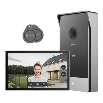 Kit video-interfon, monitor tactil 7 inch, 2 fire, camera 2M