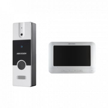 Kit videointerfon analogic 7 , conectare 4 fire - Hikvision
