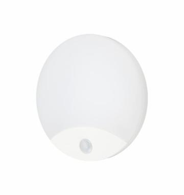 Lampa LED 15W 1200lm 4000K 250x49mm rotunda alba cu senzor