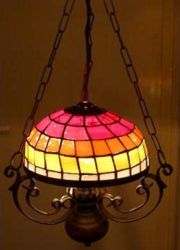 Lampa Tiffany Rosu-orange