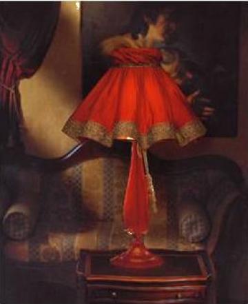 Lampa de masa cu picior din sticla de Murano
