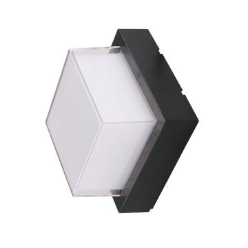 Lampa de perete cu LED corp patrat negru
