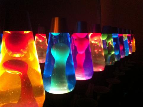 Lampa decorativa cu ceara colorata miscatoare, Lava Lamp