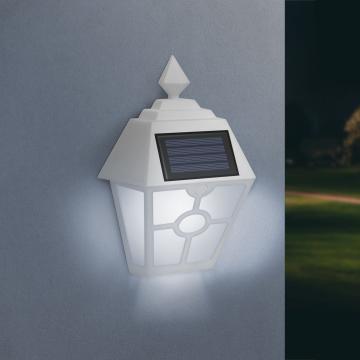 Lampa solara LED - alb, alb rece - 14 x 6,2 x 19 cm