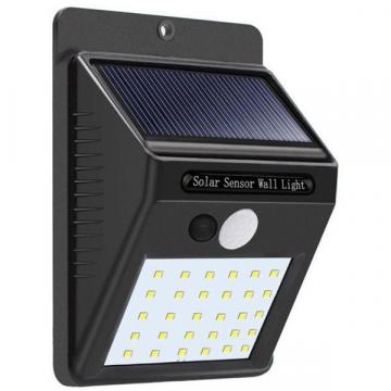 Lampa solara de perete cu senzor miscare 30 LED-uri SMD