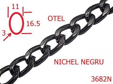 Lant otel poseta 11 mm 3 nichel negru 14H3 3682N
