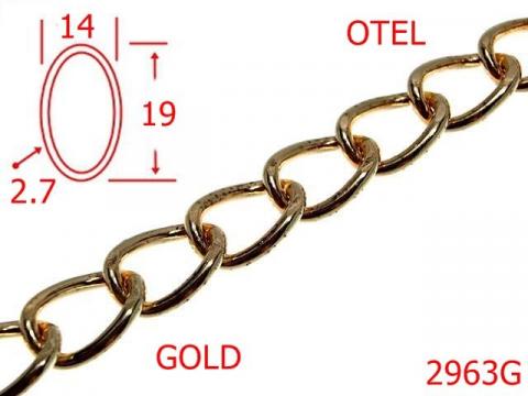 Lant otel poseta 14 mm 2.7 gold 7H3 2963G