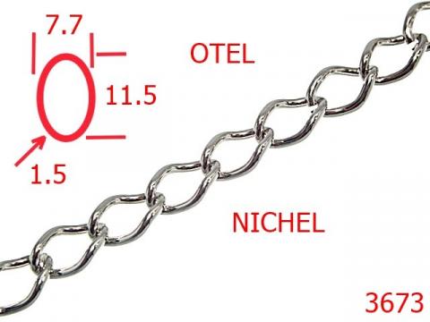 Lant otel poseta 7.7 mm 1.5 nichel 14K3 3673