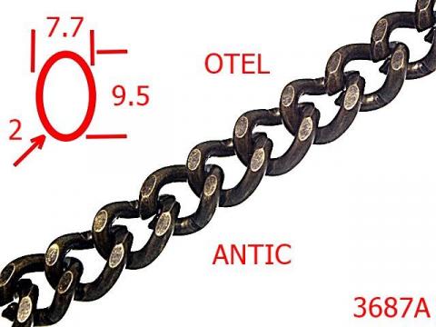 Lant otel poseta 7.7 mm 2 antic 14I8 3687A