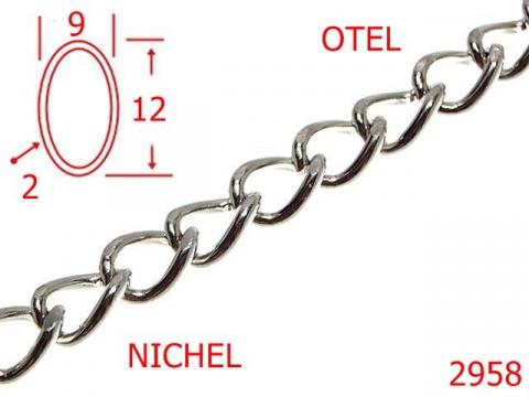 Lant otel poseta 9 mm 2 nichel 7I6 2958