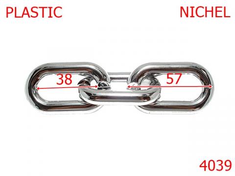 Lant plastic 57 mm nichel 4039/ZA