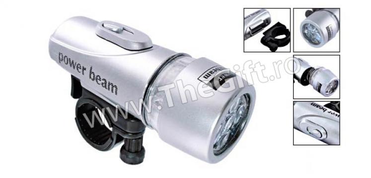Lanterna bicicleta cu 5 LEDuri Power Beam