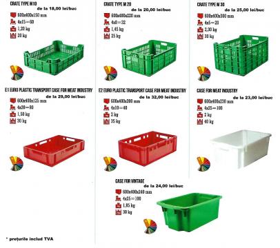 Lazi din plastic agroalimentare