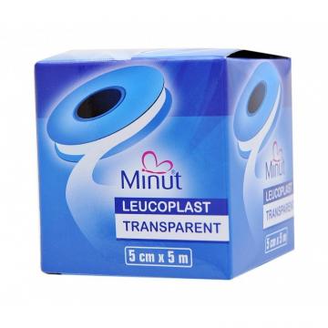 Leucoplast plastic transparent - 5 cm x 5 m - Minut