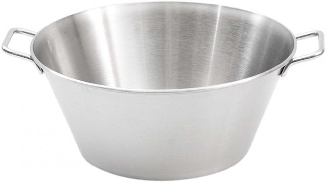 Lighean inox cu manere 7 litri