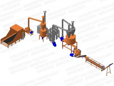 Linie productie peleti 900 - 1500 kg/ora matrita inelara