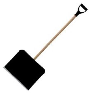 Lopata zapada plastic cu maner lemn 455x360mm