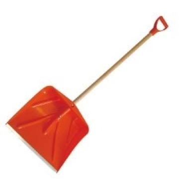Lopata zapada plastic ranforsat cu maner lemn 445x410mm