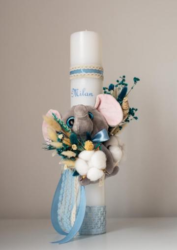 Lumanare personalizata botez