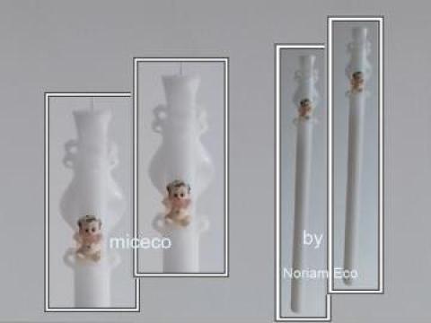 Lumanare sculptata de botez