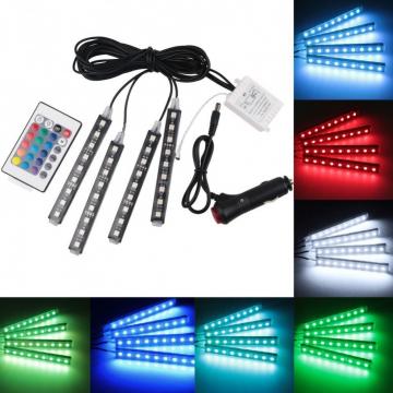 Lumini ambientale auto LED SMD cu telecomanda