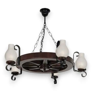 Lustra roata D50 5X E14 wenge EX-00092