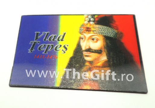 Magnet de frigider tricolor, Vlad Tepes 3D