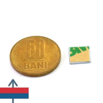 Magnet neodim bloc 10 x 10 x 1 mm autoadeziv