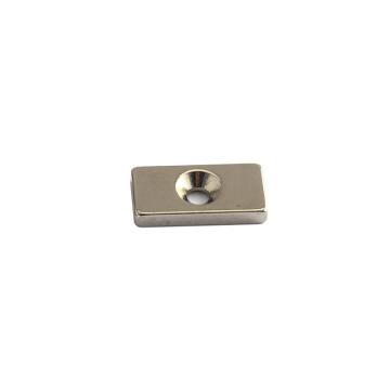 Magnet neodim bloc 20 x 10 x 3 mm cu gaura