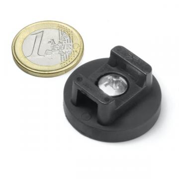 Magnet neodim cauciucat 31 mm, pentru fixare cablu