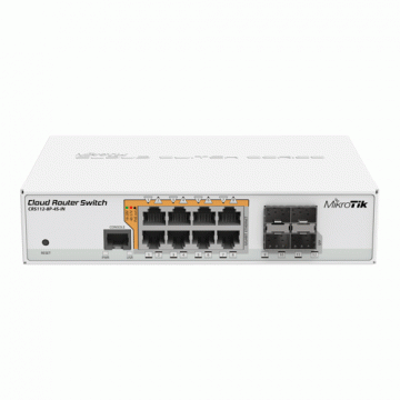 Management Switch, 8 x Gigabit cu PoE-out, 4 x SFP