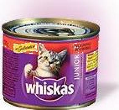 Mancare pisici conserva pui Whiskas Junior