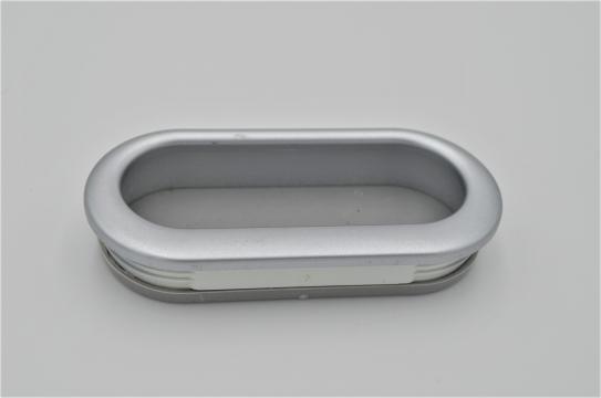 Maner oval ingropat pentru mobila finisaj aluminiu