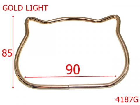 Maner poseta cat's head 90 mm otel gold light 4187G