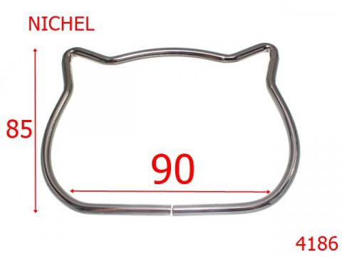 Maner poseta cat's head 90 mm otel nichel 4186
