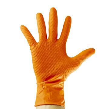 Manusi din nitril culoare orange 50buc marimea L