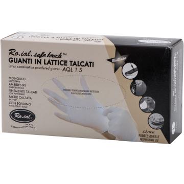 Manusi latex albe cu pudra 100 buc L - Roial