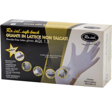 Manusi latex albe fara pudra 100 buc L - Roial
