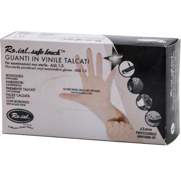 Manusi vinil cu pudra 100buc L - Roial